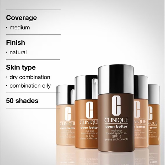 Clinique Even Better Makeup Broad Spectrum SPF 15 Foundation #16 Buff
NIB Sealed - Picture 10 of 11